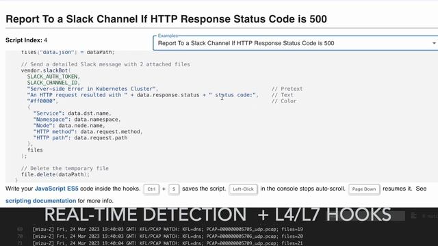 Kubeshark Slack integration: Alert based on Kubernetes network events