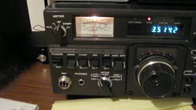 WD8DSB receiving T32C on 80 meters using small pennant antenna