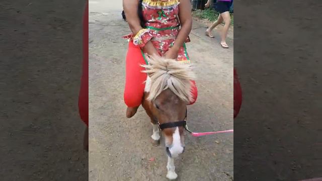 La india montando pony