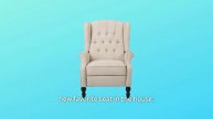 GDF Studio Elizabeth Tufted Fabric Recliner, Vintage Reclining Reading Armchair