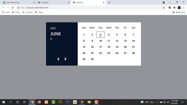 Build a Javascript Calendar | Bangla Tutorials