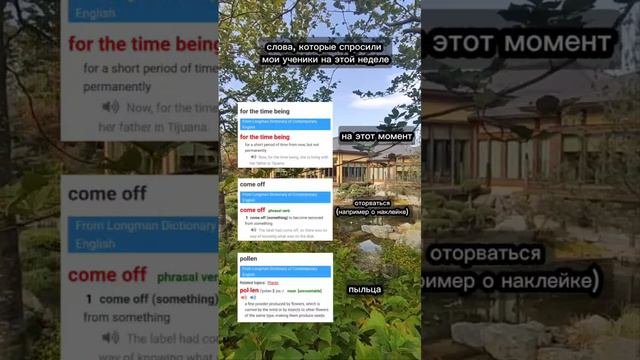Учим новые слова на английском.