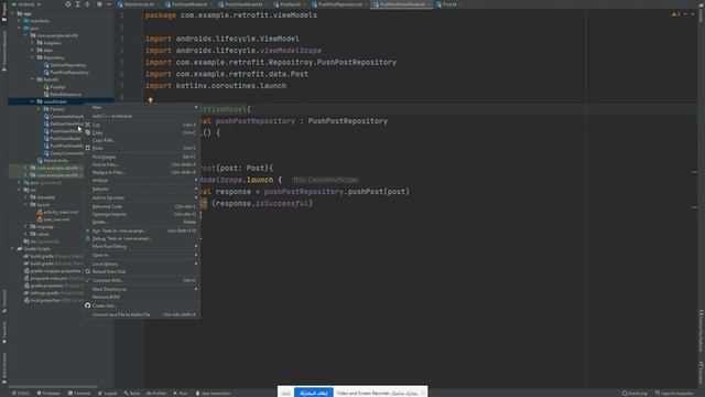 #8 Retrofit ( Post with body) , coroutines , mvvm