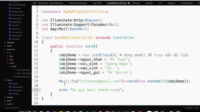 [Laravel] - Demo send email & queue