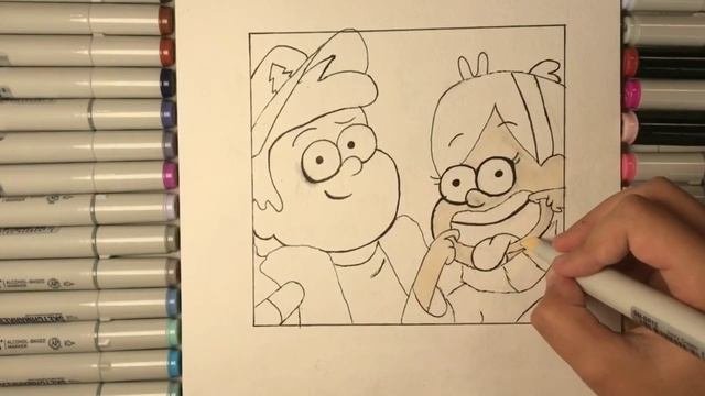 Как нарисовать Мейбл и Диппера из Гравити Фолз? How do I draw Mabel and Dipper from Gravity falls?