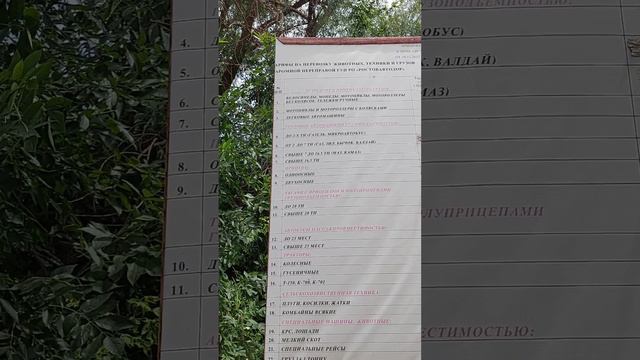 Тарифы на паромные перевозки через реку Дон. Ростовская область.