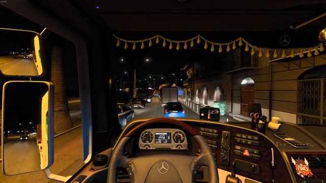 Ets2 1.41 || Mercedes MP2 V8 Open Pipe cruises the street