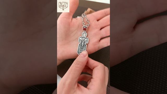 Крест с иконой великомученика Феодора Стратилата