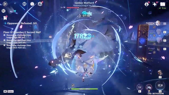 C0 Alhaitham Hyperbloom and C0 Ayaka Freeze - Genshin Impact Floor 12 - 9 stars 3.4 New Skin