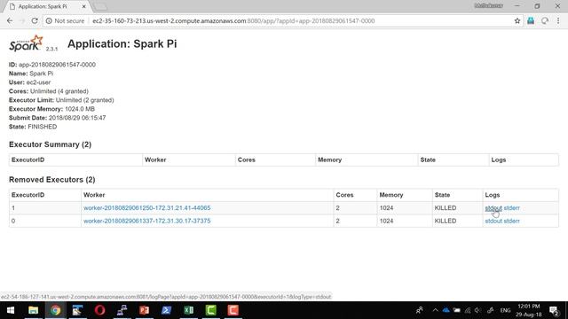 Access Apache Spark logs from AWS EC2