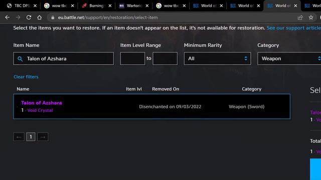 WoW TBC Item Recovery Tutorial