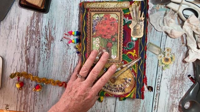 Paintspotsandpaper and JOTJournalsCreations: Decorating  the Cover of Boho Art Journal