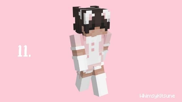 Aesthetic Pink Minecraft Skins ? | Links In The Description