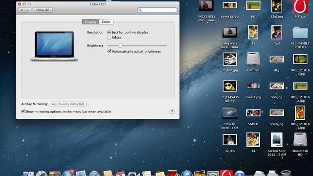 Change screen resolution on your Mac OS