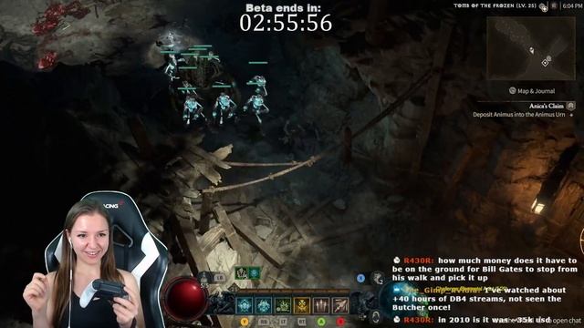 Diablo 4 - Necromancer doing a dungeon with one button