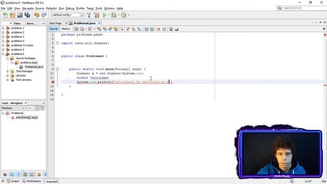 JAVA NetBeans  problema básico Velocidad de Km/h a M/s | Circunferencia (Problema 6)