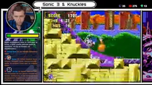 Sonic and Knuckles & Sonic 3 (Sega Genesis) - Собираем все изумруды.