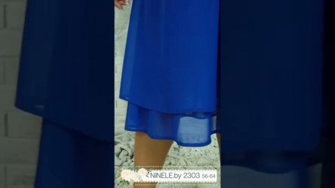 #наряднаяодежда #большойразмер NINELE 2303 Свободное нарядное платье для полных женщин за 50 лет