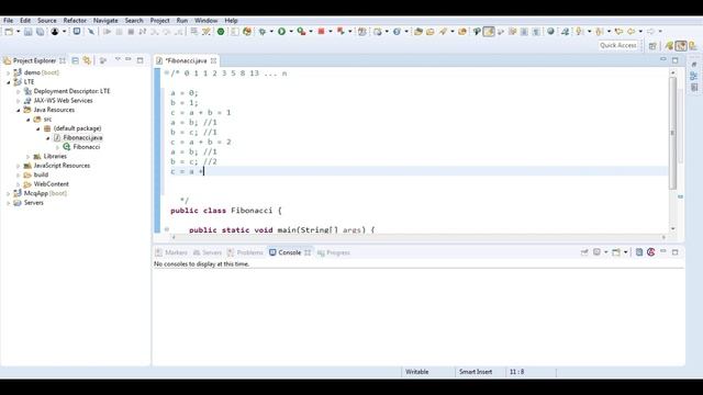 Simple logic to print fibonacci series program | Java programs (Hindi)