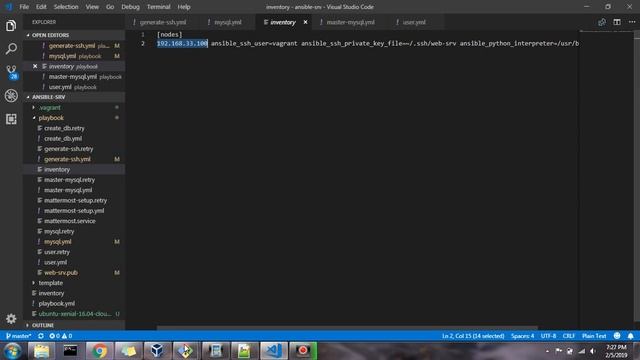 Configuration management using Ansible