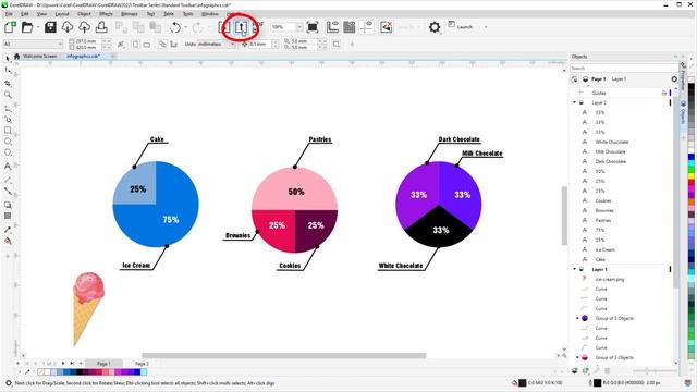 The Standard Toolbar in CorelDRAW