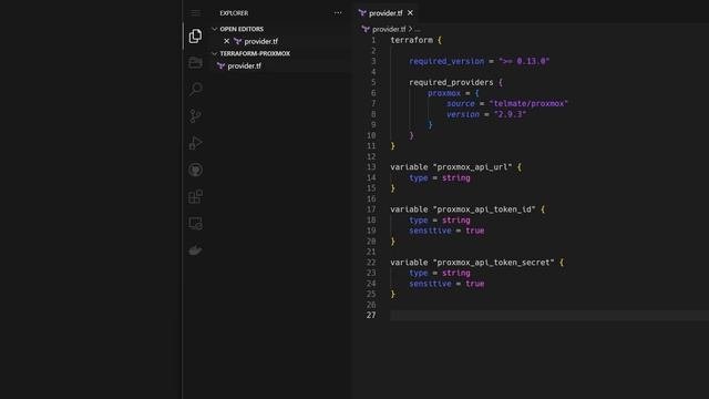 Proxmox virtual machine automation in Terraform