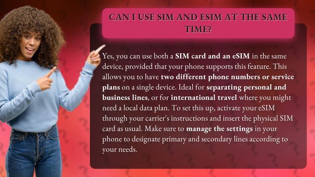 Can I use SIM and eSIM at the same time?