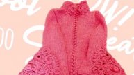 Описание вязанного пальто для ребёнка с элементами ирландского кружева (1 часть).mp4
