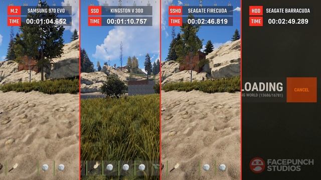M.2 NVME vs SSD vs SSHD vs HDD Game Loading Times