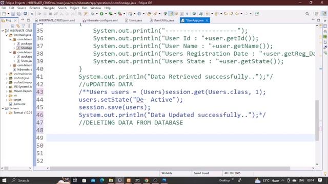 HIBERNATE-CRUD(PART 8) : DELETE OPERATION
