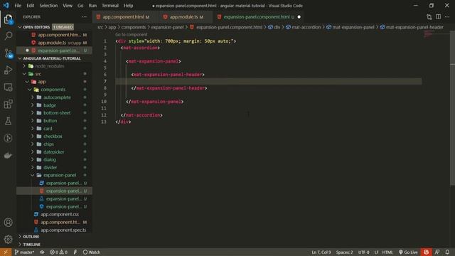 Angular Material #17 - Expansion Panel Component