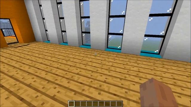 Minecraft Cyan & Orange Wool Building