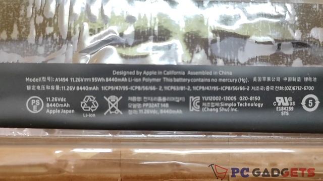 Apple MacBook Pro 15" Retina A1494 Late 2013 Mid 2014 Battery Unboxing Video by  @pcgadgets 