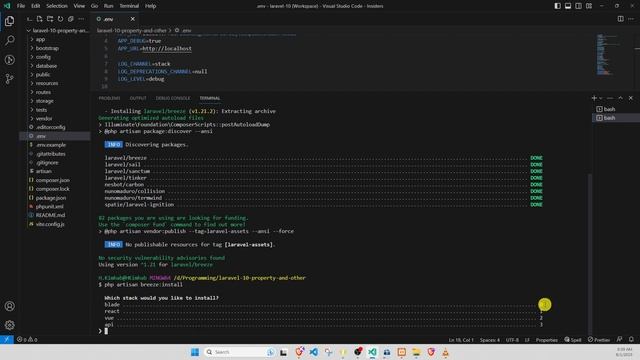 05  Install Laravel Breeze, How to install laravel breeze with blade on Laravel 10