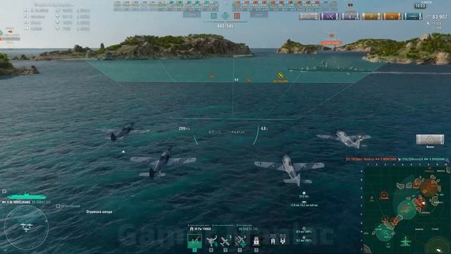 World of Warships | Random Fights | Aircraft Carrier M IMMELMANN | WoWs | Gamer Maniac | #48