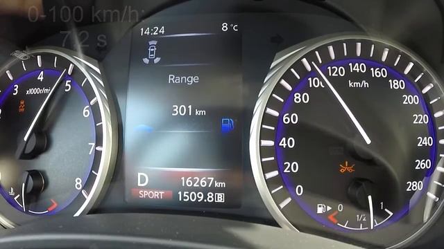 Infiniti Q50 2.0T 211 HP Acceleration 0-100