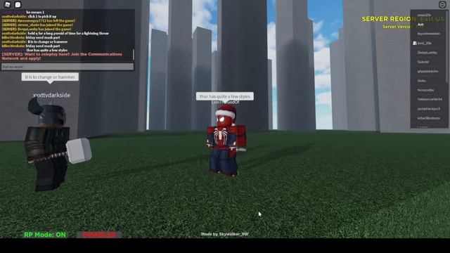 Roblox avengers testing server character controls and review!