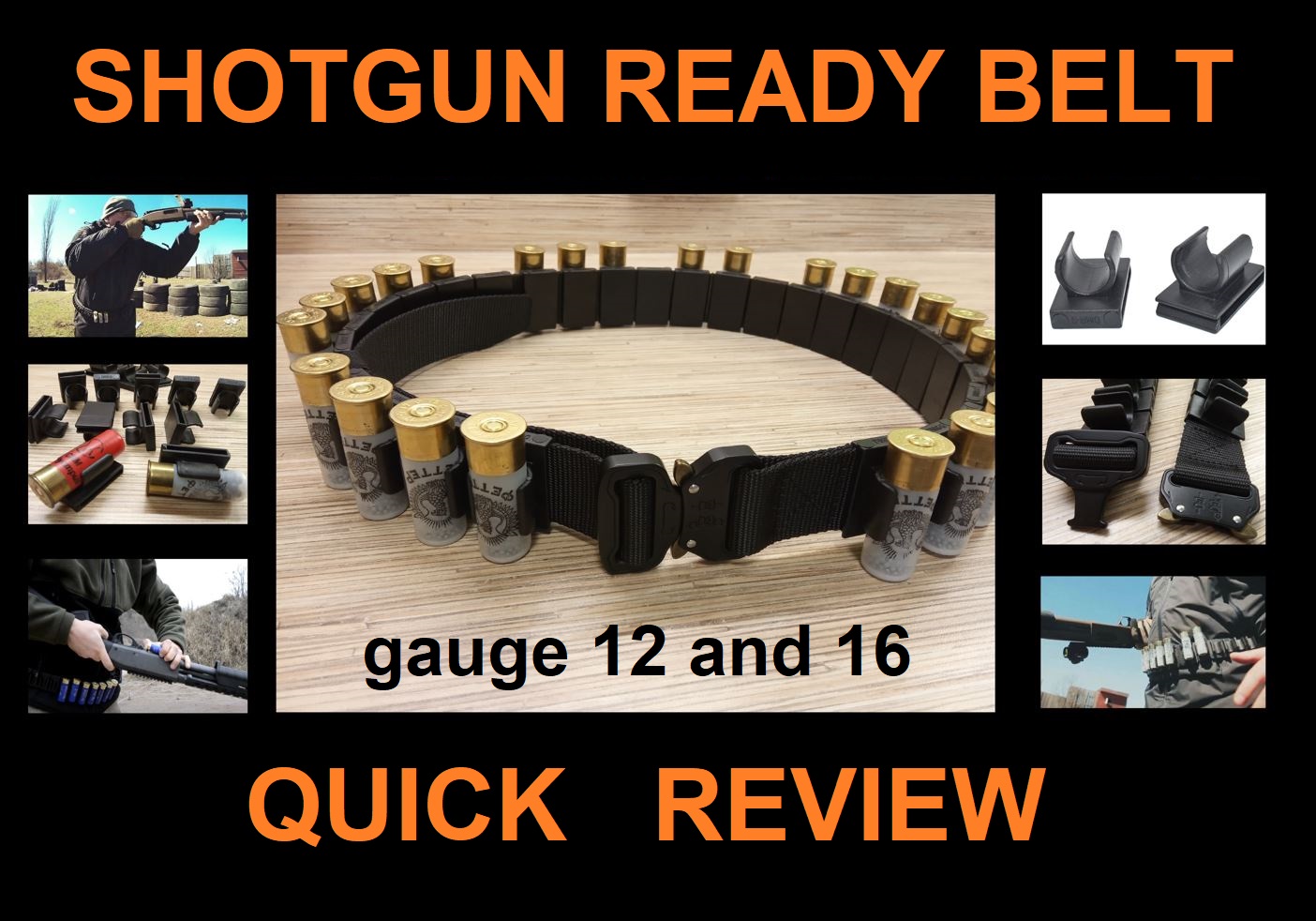 Патронташ для ружья с пластиковыми клипсами IPSC ---- IPSC 12ga Shotgun ready belt quick review