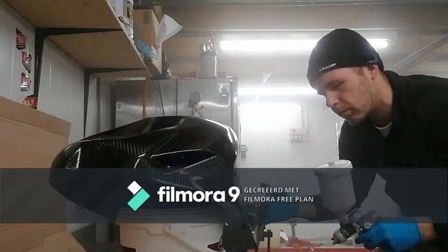 Carbon prepreg part pinholes repair with carbo spray from carsystem part 1