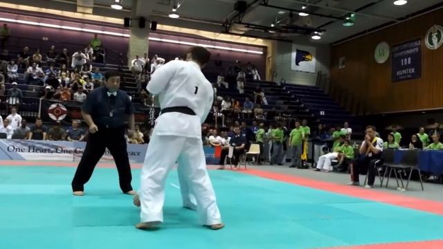 Aleksandr Eremenko VS Darmen Sadvokasov 3. 2014 All American Open Karate Championship New-York.1