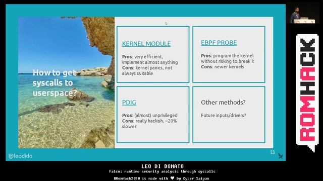#RomHack2020 - Leo Di Donato - Falco: runtime security analysis through syscalls