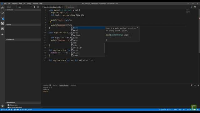20 Kısa Method- Fat Arrow Kullanımı | Sıfırdan Flutter ile Android ve Ios Apps Development