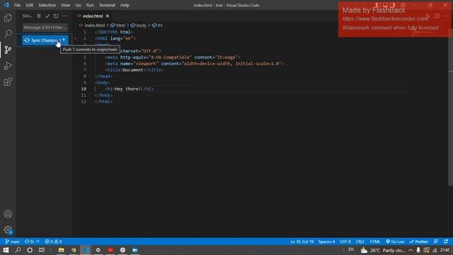 Clone GitHub repository and push from Vscode with minimal CLI