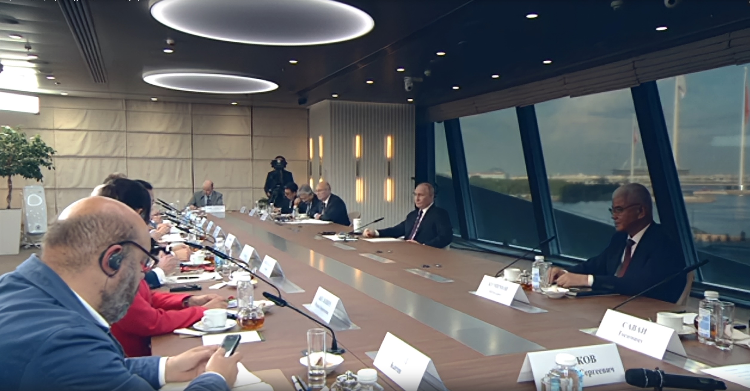 Meeting of Vladimir Putin with heads of international news agencies at SPIEF 2024