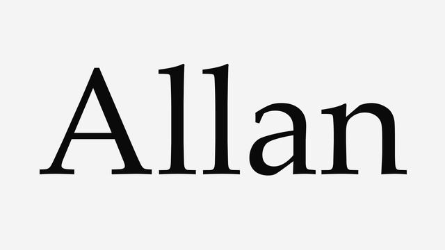 How to Pronounce Allan