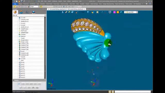 Jewelry CAD Dream: Butterfly Ring