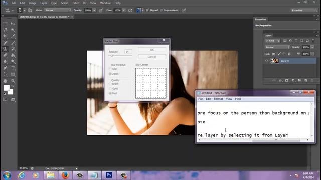 How to Apply Radial Blur in Photoshop CS 6 Extended