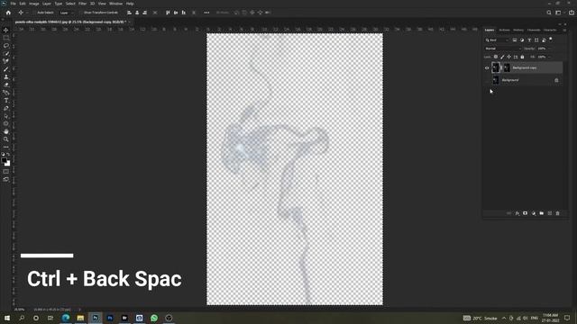 Remove background from smoke in photoshop