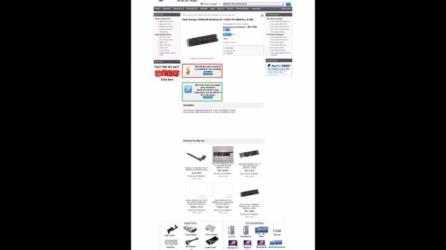 661 7456   Flash Storage 128GB SM MacBook Air 13 655 1816 MD670LL A1466