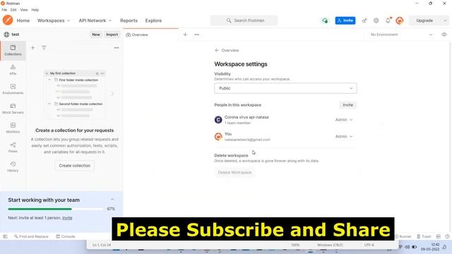 #PostMan - 7 | How to Delete Workspace in Postman ? | #NATASATech